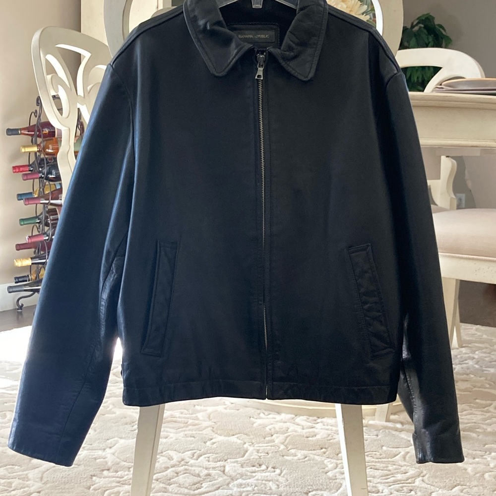 Men’s leather jacket black